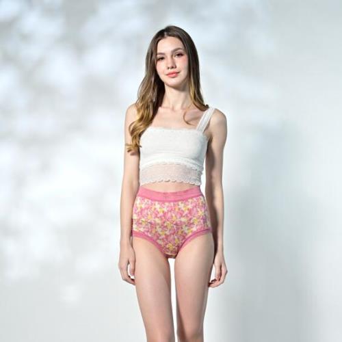 闕蘭絹日本限量鳶尾花40針100%真絲褲