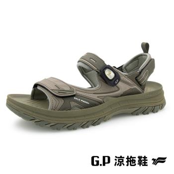 G.P 男款綠藻科技舒適磁扣兩用涼拖鞋G9584M-橄欖綠(SIZE:40-44 共二色) GP