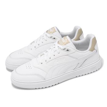 Puma 休閒鞋 Doublecourt 男鞋 女鞋 白 奶茶 皮革 緩衝 低筒 情侶鞋 39328416