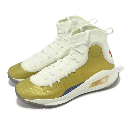 Under Armour 籃球鞋 Curry 4 Retro 男鞋 金 黃 Champions Mindset 咖哩 運動鞋 1298306301