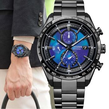 CITIZEN 星辰 限量 HAKUTO-R 限定款 宇宙登月 電波錶 計時腕錶 鈦金屬 男錶-42mm(AT8285-68Z)