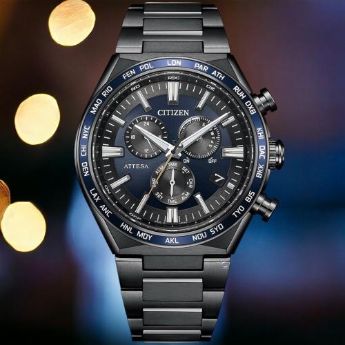 CITIZEN 星辰 ATTESA 超級鈦 光動能 電波 計時手錶  男錶 送禮推薦 CB5967-66L