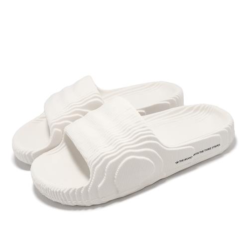 adidas 拖鞋 Adilette 22 W 女鞋 白 地形圖 一體式 涼拖鞋 愛迪達 IG8263