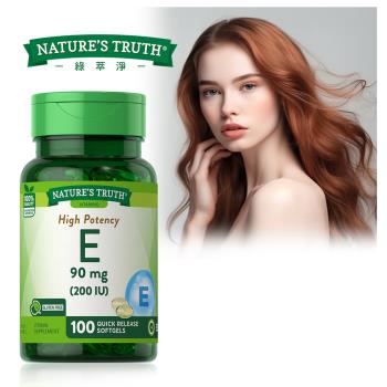 【Natures Truth 綠萃淨】維生素E 200 IU軟膠囊(100粒/瓶)