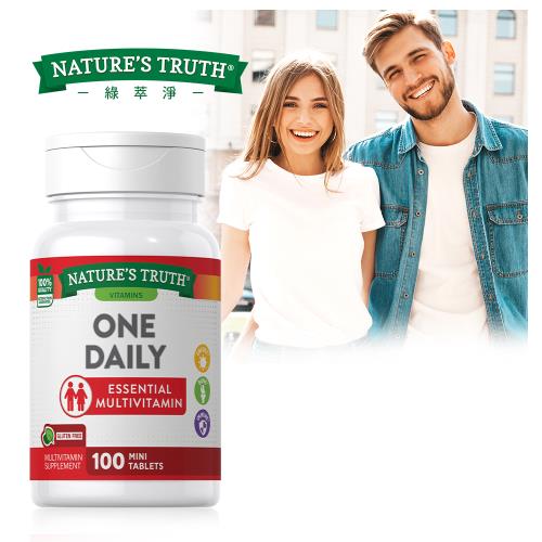 【Natures Truth 綠萃淨】每日綜合維生素錠(鈣+D3升級配方)(100錠/瓶)