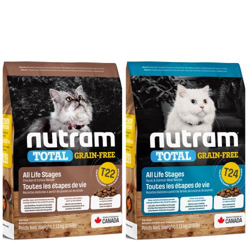 Nutram紐頓 無榖貓 火雞 鮭魚 T22 T24 - 5.4KG