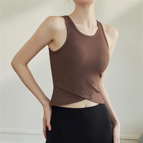【巴黎精品】瑜珈背心運動內衣-有氧健身跑步防震女上衣4色v1aw2