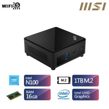 MSI Cubi 四核心迷你電腦 (Intel N100/16G/1TB)【ET4MK0020A】