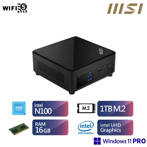 MSI Cubi 四核心迷你電腦 (Intel N100/16G/1TB/WIN11PRO)【ET4MK0040A】