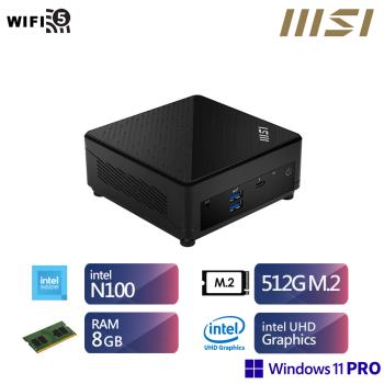 MSI Cubi 四核心迷你電腦 (Intel N100/8G/512G/WIN11PRO)【ET4MK0030A】