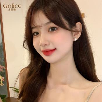 【Golicc】 簡約 愛心 珍珠 耳環(飾品 耳飾 耳釘 耳扣 耳環 情人節 母親節 七夕 生日禮物)