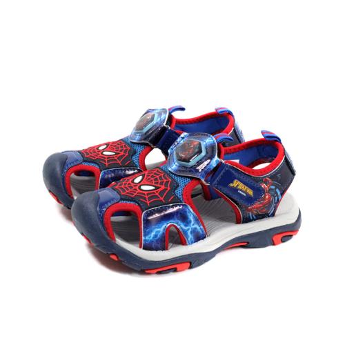 MARVEL 漫威 蜘蛛人 護趾涼鞋 電燈鞋 藍/紅 中童 童鞋 MNKT45072 no187
