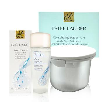 ESTEE LAUDER 雅詩蘭黛 年輕無敵膠原霜 補充罐 75ml+ 原生露 30ml「台灣公司貨」