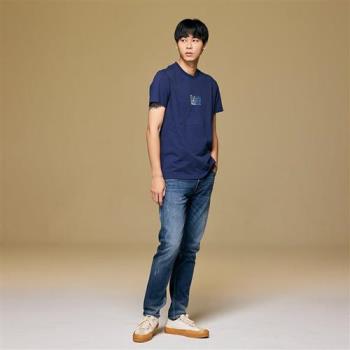 Lee 男款 709 低腰合身小直筒牛仔褲 微磨破 logo小標 11.7oz Modern