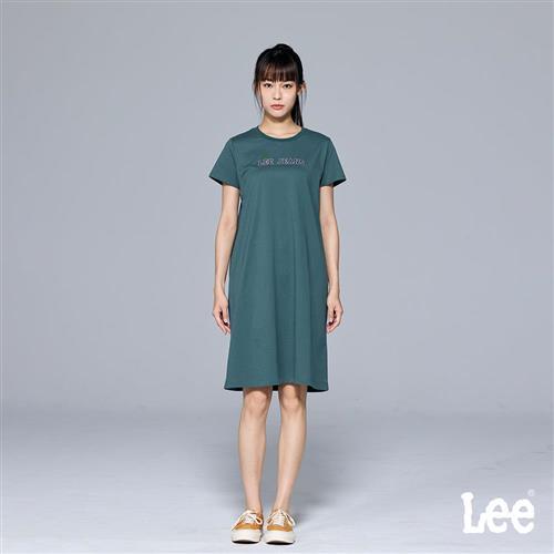 Lee 女款 棉質舒適 LEE JEANS 短袖休閒洋裝 Modern