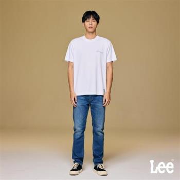 Lee 男款 705 涼感 微刷破 口袋刺繡 馬毛皮牌 中腰標準小直筒牛仔褲 10.5oz Jade 101+ & Cooling