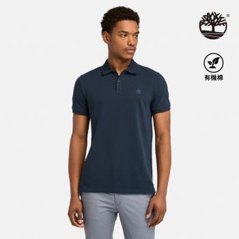 Timberland 男款深藍色休閒短袖Polo衫│A2EPMZ02-慈濟共善
