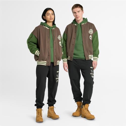 Timberland 中性款咖啡色飛行外套│A43M5243