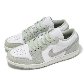 Nike 休閒鞋 Air Jordan 1 Low SE 男鞋 淡綠 AJ1 麂皮 喬丹 一代 FN5214-131