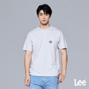 Lee 男款 寬鬆版 刺繡LOGO 拉鍊斜口袋 下擺織標 短袖T恤 Modern