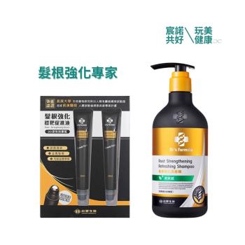 【byCEO】Drs Formula 髮根強化洗髮養髮專家(清爽感580g+養髮3D滾珠按摩瓶2入組)