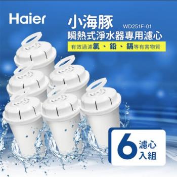 【濾心6入組】 Haier 海爾 小海豚瞬熱式淨水器專用濾心 WD251F-01