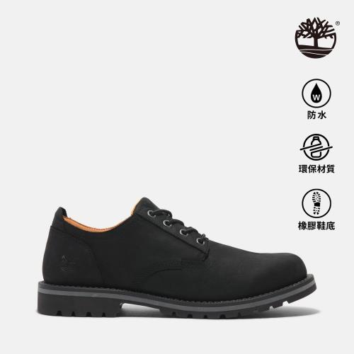 Timberland 男款黑色皮革防水休閒鞋│A699PW05