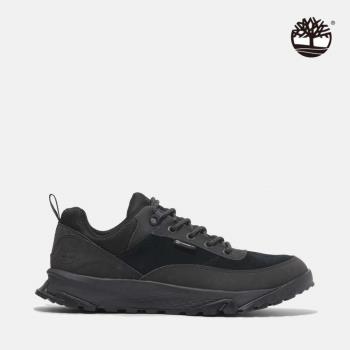 Timberland 男款黑色低筒防水健行鞋│A6D7NEK5