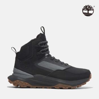 Timberland 男款黑色Motion Access防水中筒健行鞋│A6DB3EK5