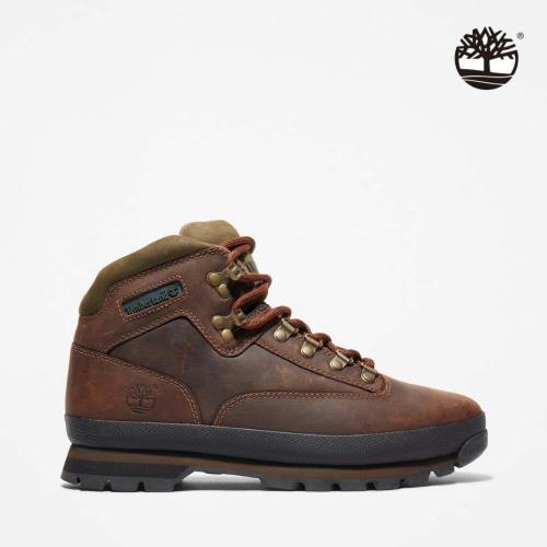 Timberland 男款棕色 Euro Hiker 中筒健行鞋│095100214