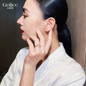 【Golicc】 花瓣 貓眼 指環(造型戒 尾戒 食指戒 戒指 指環 韓系 情人節 母親節 七夕 生日禮物)