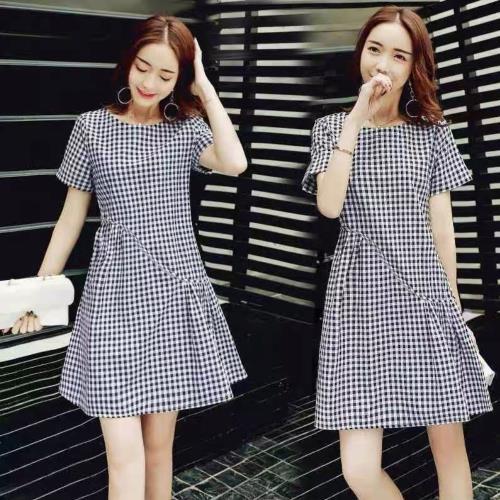 A3新款-格子俏麗洋裝 -預購