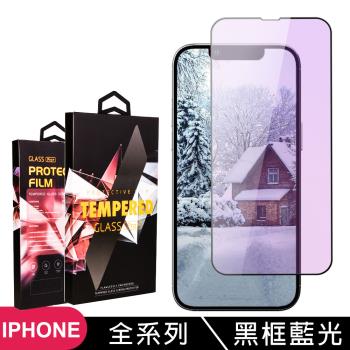 iPhone 15/14/13/12/11/7/6/X/Xs/Xr/s/mini/Pro/Plus/Pro Max 鋼化膜滿版黑框藍光玻璃保護膜