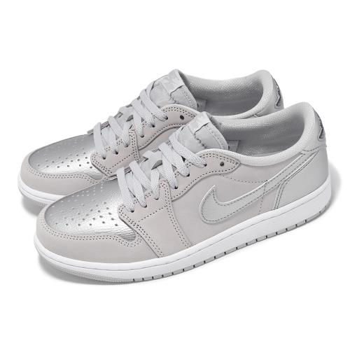 Nike 休閒鞋 Air Jordan 1 Retro Low OG 男鞋 白 銀 Silver AJ1 CZ0790-002