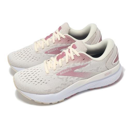 Brooks 慢跑鞋 Ghost 16 女鞋 米白 粉 緩衝 氮氣中底 透氣 運動鞋 1204071B136