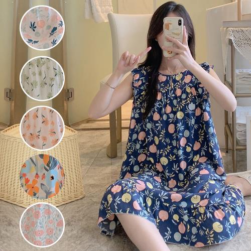 Wonderland 100%嫘縈仙女風無袖睡衣洋裝