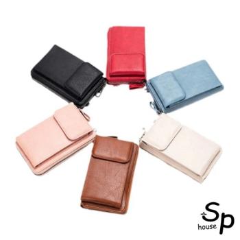 Sp house 復古出眾質感斜背側肩女用隨身手機包(6色可選)