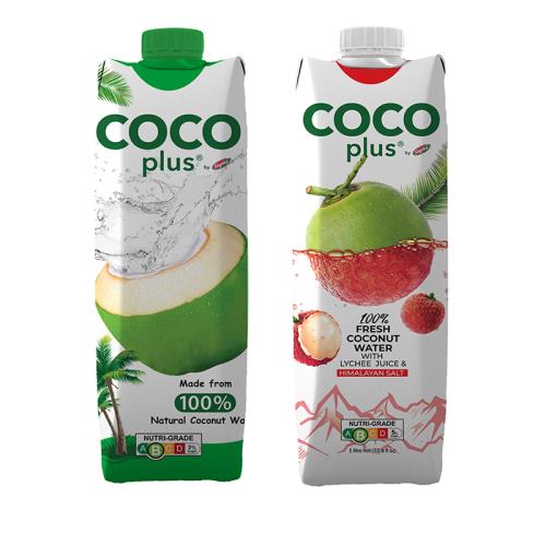【Cocoplus】100% 純椰子水/椰子水 (荔枝&喜瑪拉雅粉紅鹽味)1000mlx6入/箱