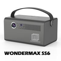 wondermax SS6 可攜式微型LED投影機 2200流明 4K支援 WXGA解析度 內建喇叭 家用辦公銀色投影神器