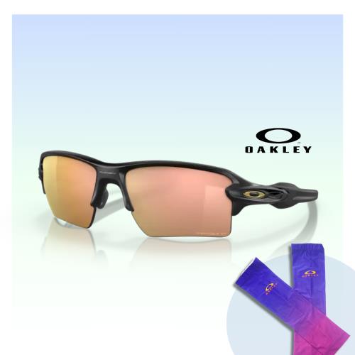 【Oakley】Flak 2.0 xl 運動偏光太陽眼鏡(OO9188-B3 Prizm rose gold 偏光鏡片)