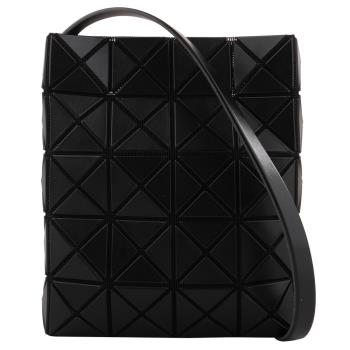 ISSEY MIYAKE 三宅一生 - BAOBAO 皮質4x5 幾何菱格肩斜背手機包(霧黑)-慈濟