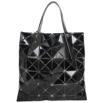 ISSEY MIYAKE 三宅一生 - BAOBAO 經典透光幾何方格6x6手提包(亮面黑)-慈濟