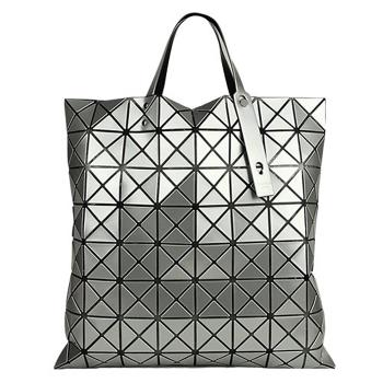 ISSEY MIYAKE BAOBAO幾何方格8x8手提包(銀)-慈濟