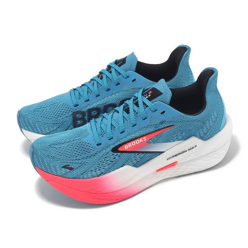 Brooks 競速跑鞋 Hyperion Max 2 女鞋 藍 粉 漸層 氮氣中底 回彈 厚底 輕量 運動鞋 1204231B408