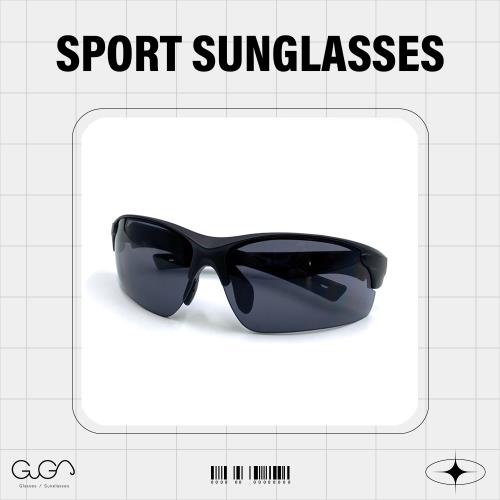 【GUGA】運動太陽眼鏡 消光霧面款 UV400 抗紫外線 防滑設計 防風防沙 1F001