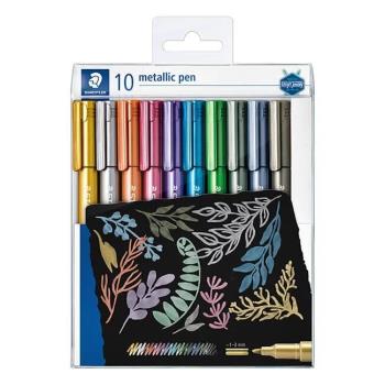 【STAEDTLER 施德樓】專業精品級 MS8323 TB10 金屬色麥克筆10色組