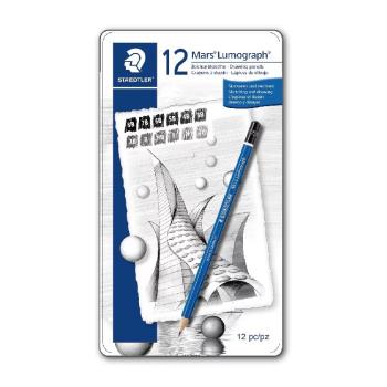 【STAEDTLER 施德樓】專業精品級 頂級藍桿鉛筆12入 MS100-G12