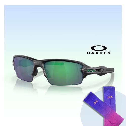 【Oakley】Flak 2.0 亞洲版 運動太陽眼鏡(OO9271-25 Prizm jade 偏光鏡片)