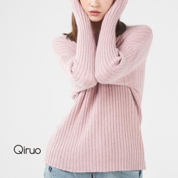 【Qiruo 奇若】專櫃芥末色小羊毛上衣 精品時尚保暖(素面立領造型長袖-共三色-2012A-15)
