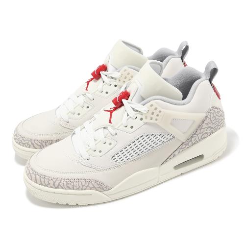 Nike 休閒鞋 Jordan Spizike Low 男鞋 米白 Coconut Milk 皮革 爆裂紋 FQ1759-100